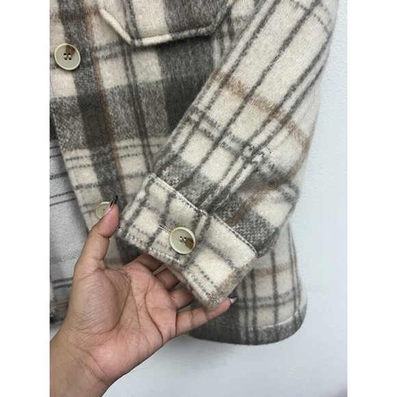 Zara Overshirt Jacket Plaid Buttons Flap Pockets Collar Size XS Ref 3811/040/450 - Picture 4 of 6